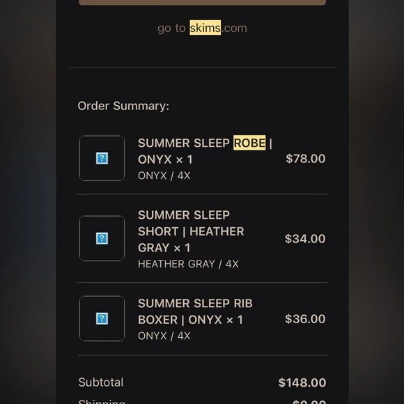 4X Skims Robe Summer Sleep in Onyx (black) - Picture 2 of 5